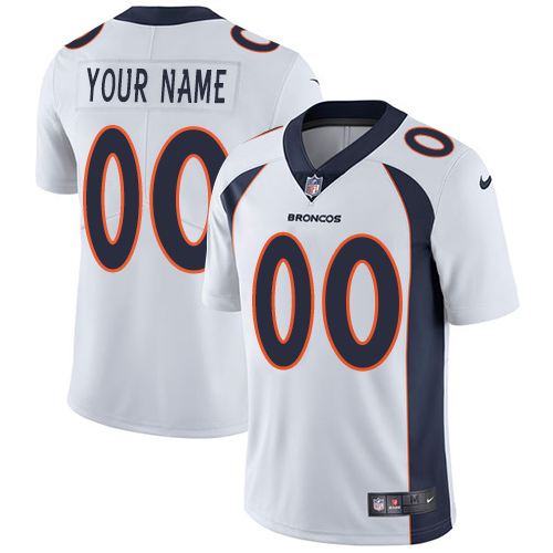 Men's Denver Broncos ACTIVE PLAYER Custom White Vapor Untouchable Limited Stitched NFL Jersey
